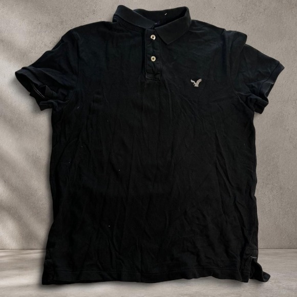 Other - American Eagle Outfitters black polo shirt Size L